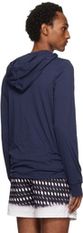 Dries Van Noten Indigo Drawstring Hoodie