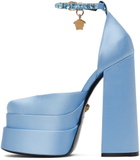 Versace Blue Medusa Aevitas Platform Heels