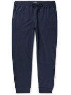 HANRO - Alexis Tapered Stretch-Cotton Jersey Sweatpants - Blue