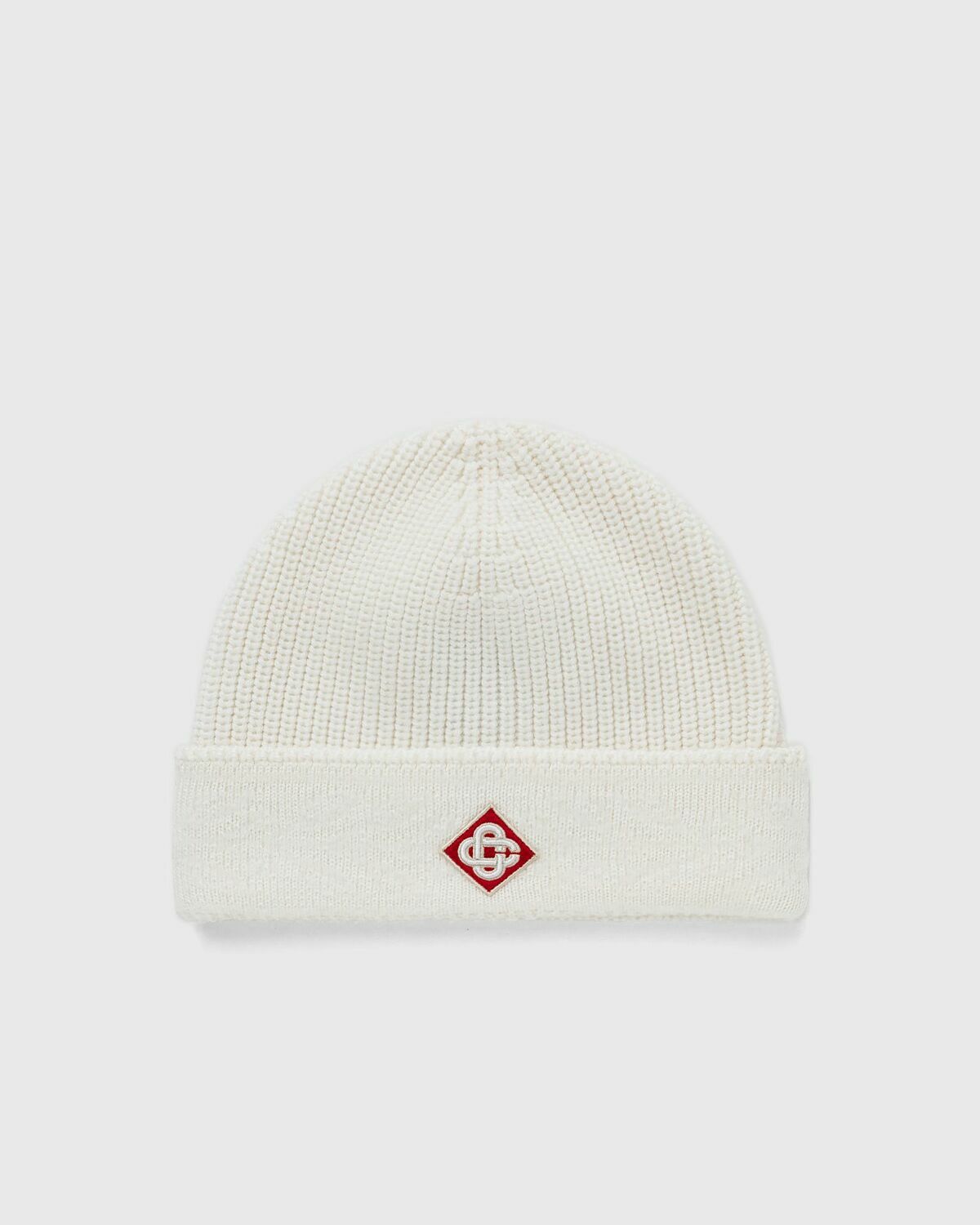 Casablanca Boucle Laurel Beanie White Beanies