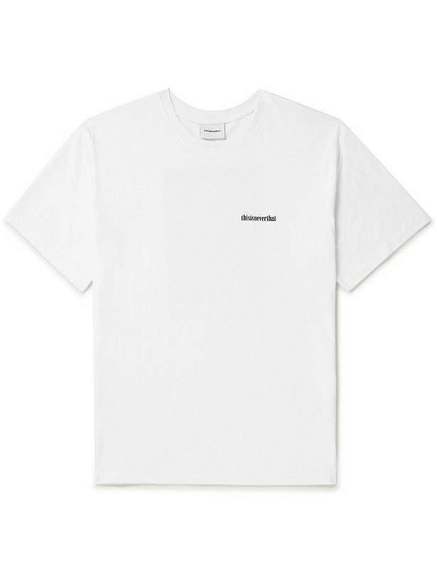 Photo: thisisneverthat - Rose Printed Cotton-Jersey T-Shirt - White