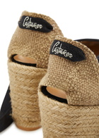 Castañer Cilia 80 Knitted Wedge Espadrilles Black