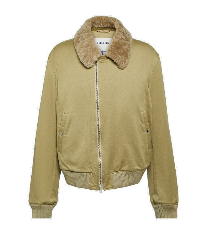 Photo: Burberry Shearling trimmed cotton jacket