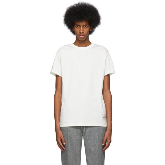 Photo: Jil Sander Plus Three-Pack White Cotton T-Shirts