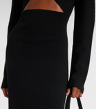 Nensi Dojaka Cutout knitted virgin wool midi dress