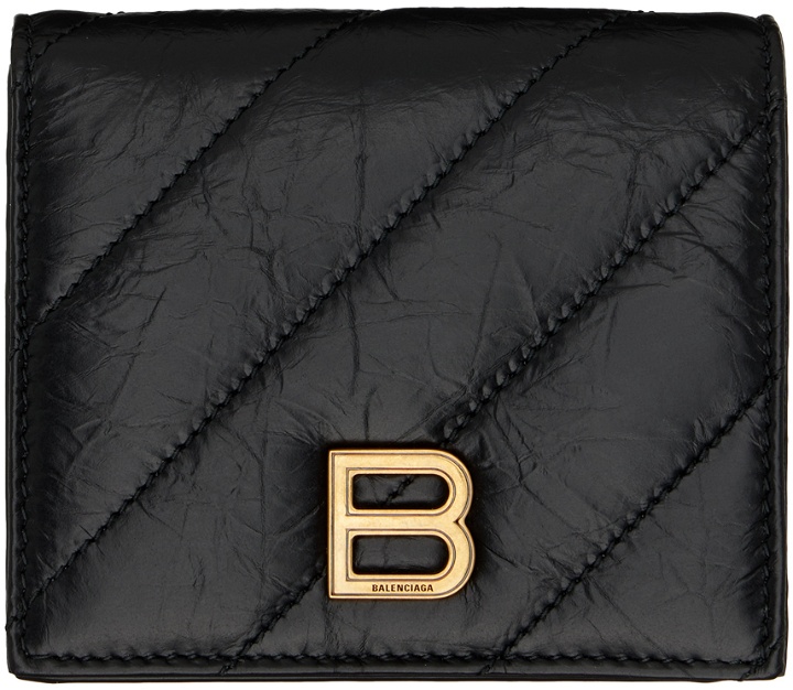 Photo: Balenciaga Black Crush Flap Coin Wallet