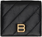 Balenciaga Black Crush Flap Coin Wallet