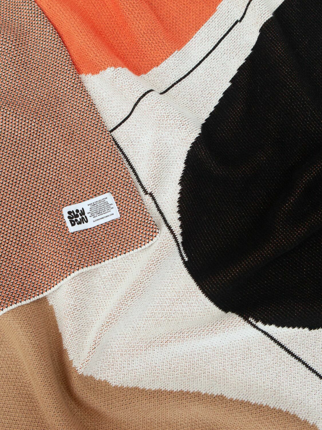 SLOWDOWN STUDIO Zappa Cotton Blend Knit Blanket