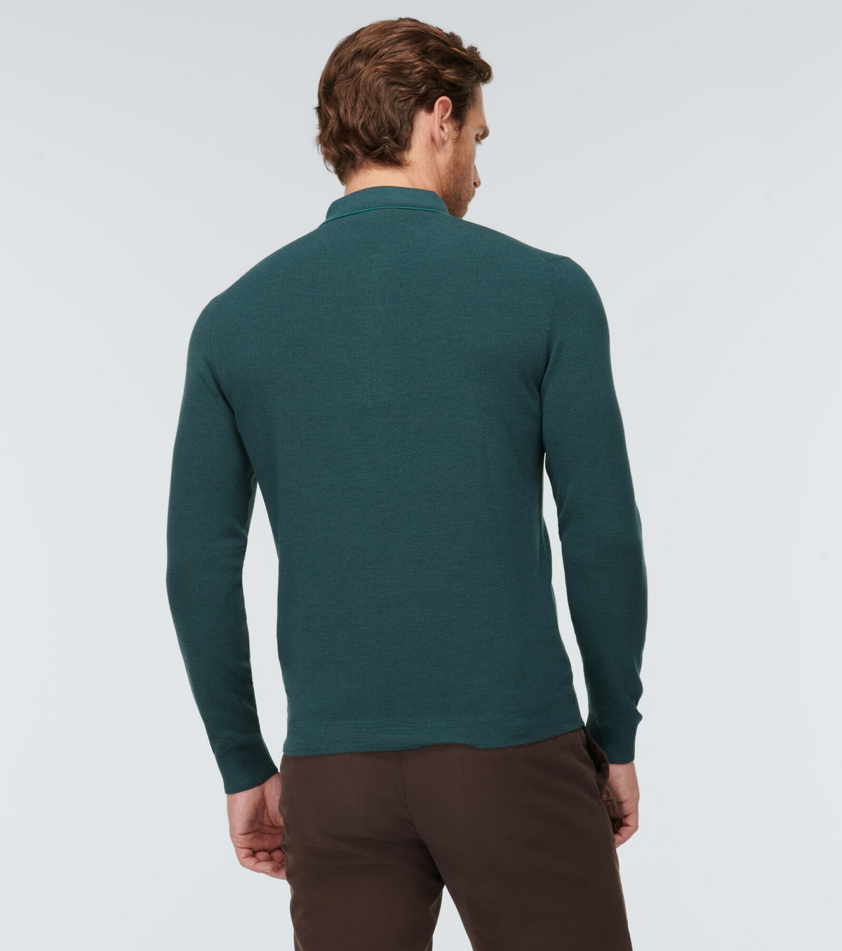 Loro Piana - Zip Ridge wool and silk polo sweater Loro Piana