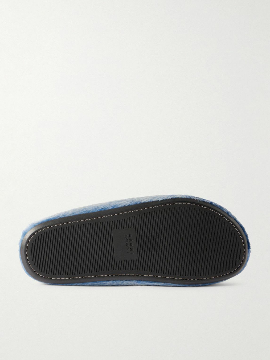 Marni - Fussbett Calf Hair Slippers - Blue