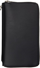 Yohji Yamamoto Black Large Fastener Wallet