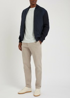 Boss Levaio Quilted Cotton and Shell Bomber Jacket Navy