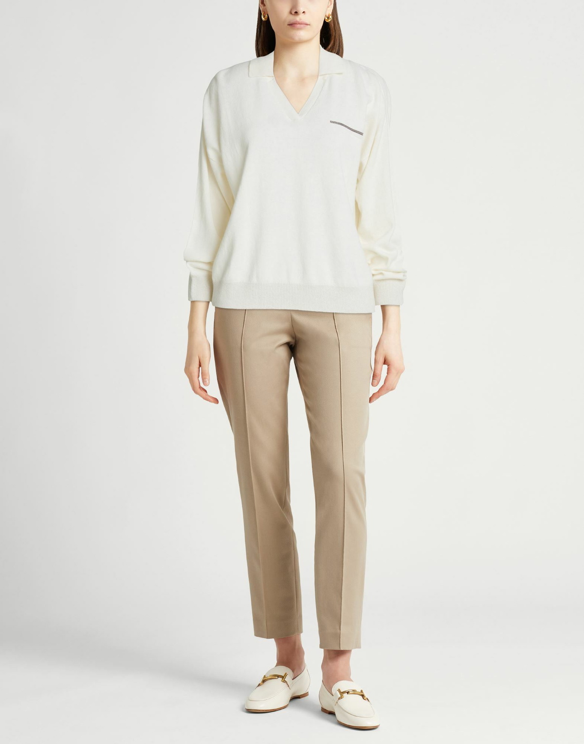 Peserico Womens Sweater in White