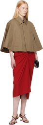 Burberry Brown Capelet Jacket