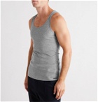 TOM FORD - Ribbed Mélange Cotton and Modal-Blend Tank Top - Gray