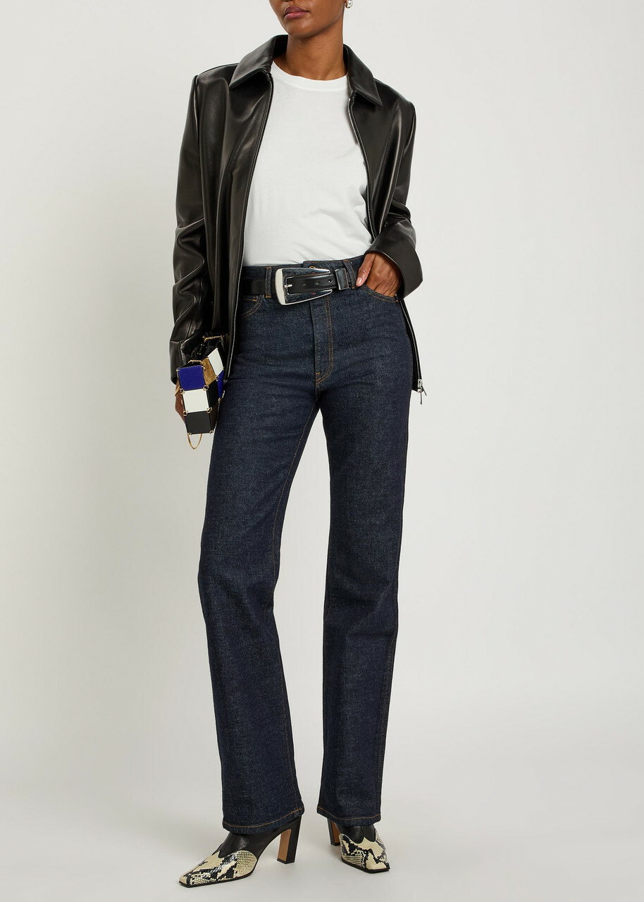 Khaite Danielle Slim Straight-leg Jeans Indigo