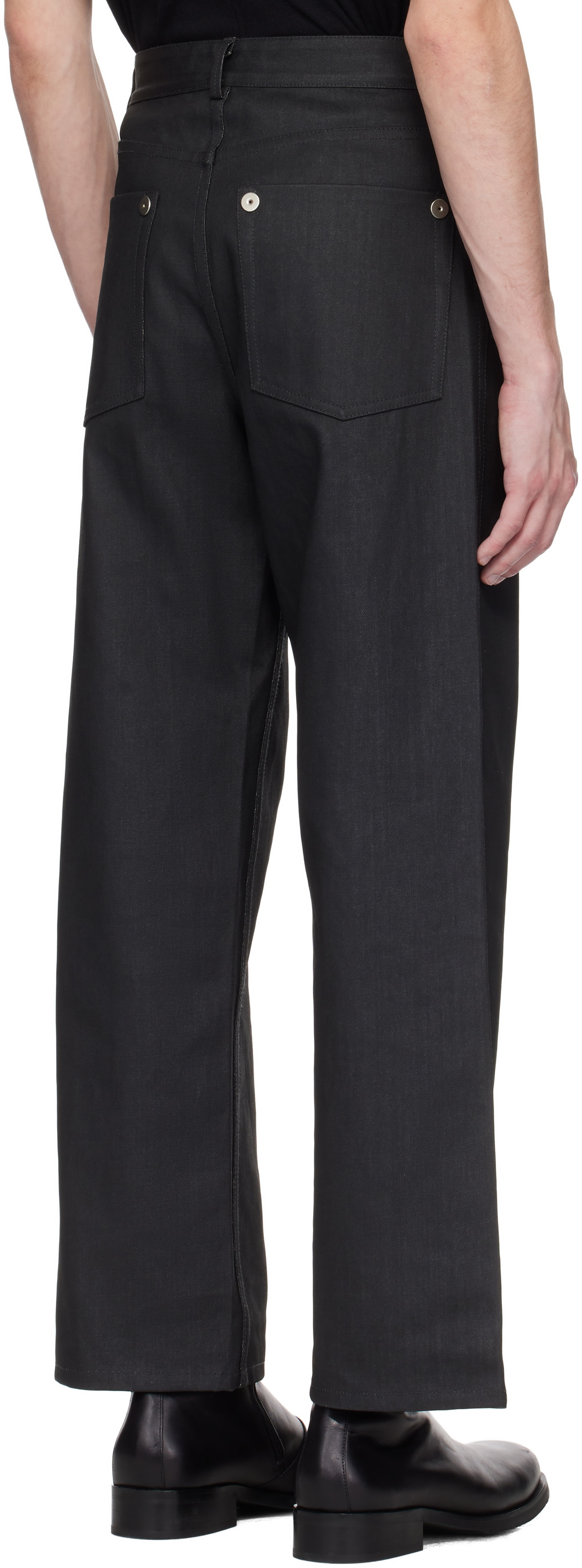 Omar Afridi Black Coated Jeans