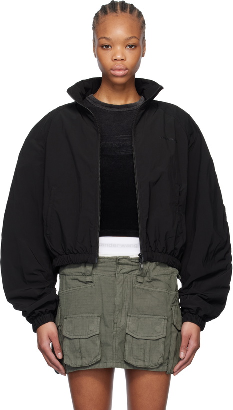 Photo: alexanderwang.t Black Ruched Track Jacket