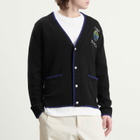 Casablanca Men's Flaming Tennis Ball Cardigan in Black