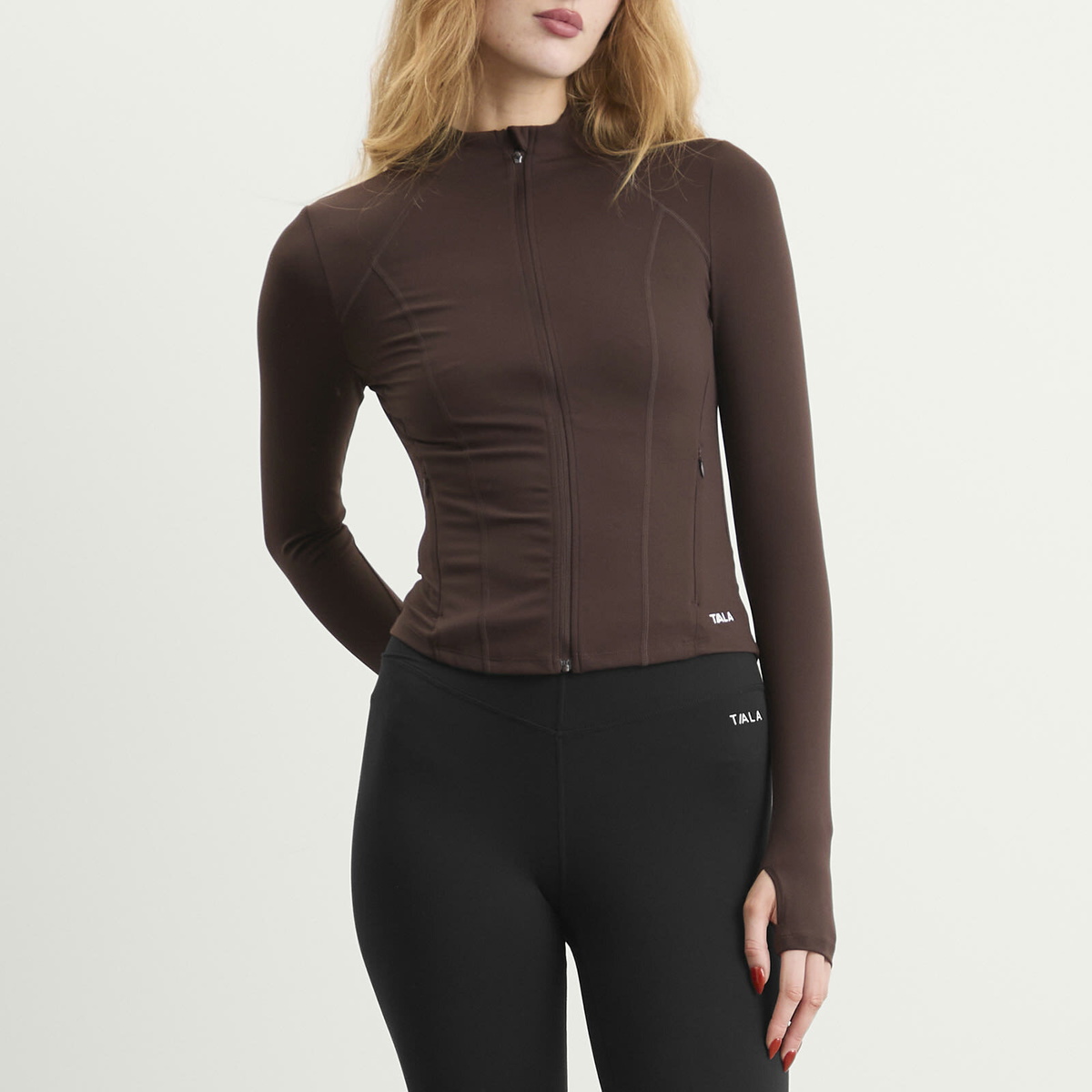 TALA Women's DayFlex Front Running Jacket in Americano