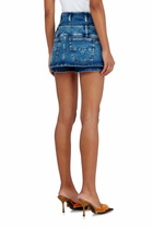 Diesel Denim mini skort with double waist - Shorts Womens in Blue
