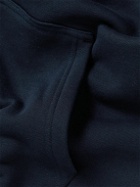 Ninety Percent - Loopback Organic Cotton-Jersey Hoodie - Blue