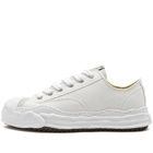 Maison MIHARA YASUHIRO Men's Original Sole Toe Cap Lowcut Canvas S Sneakers in White
