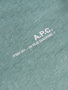 A.P.C. - Logo-Print Slub Cotton-Jersey T-Shirt - Green