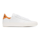 Heron Preston White and Orange Vulcanized Sneakers