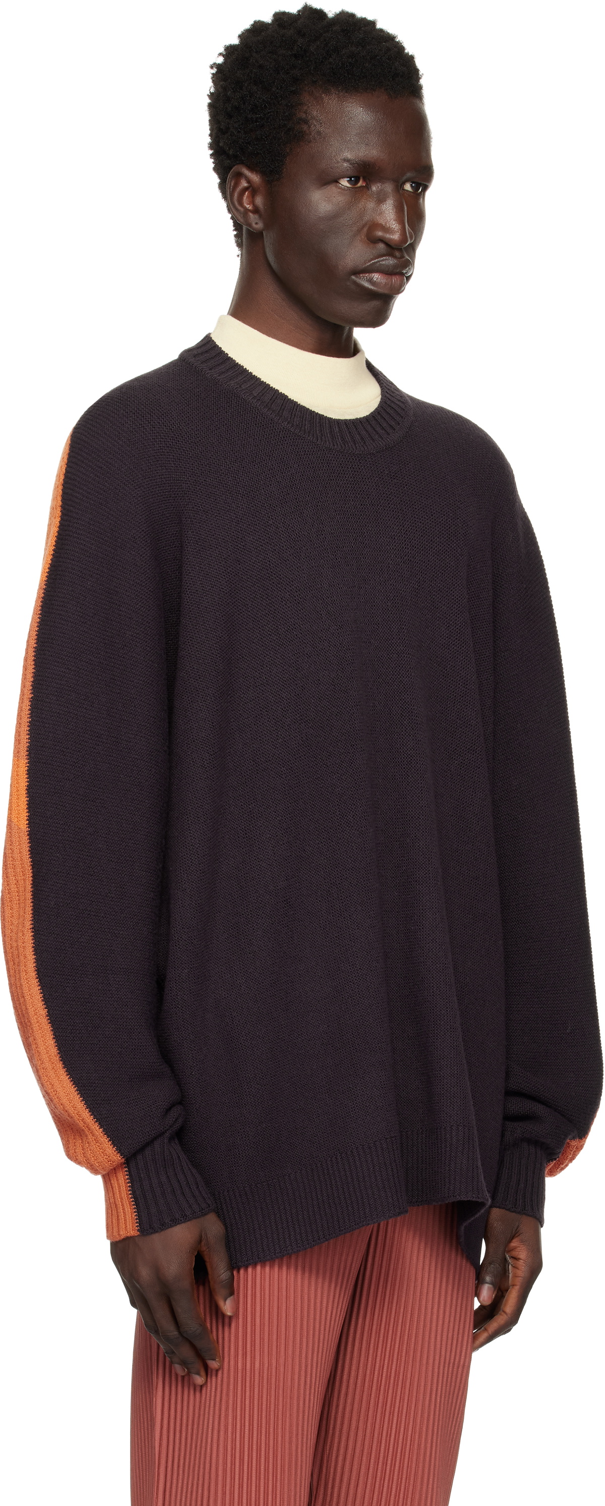 HOMME PLISSE ISSEY MIYAKE ニット Homme Plissé Issey Miyake - Basic Knit Sweater - Light Gray