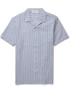 Alex Mill - Camp-Collar Striped Cotton-Seersucker Shirt - Blue