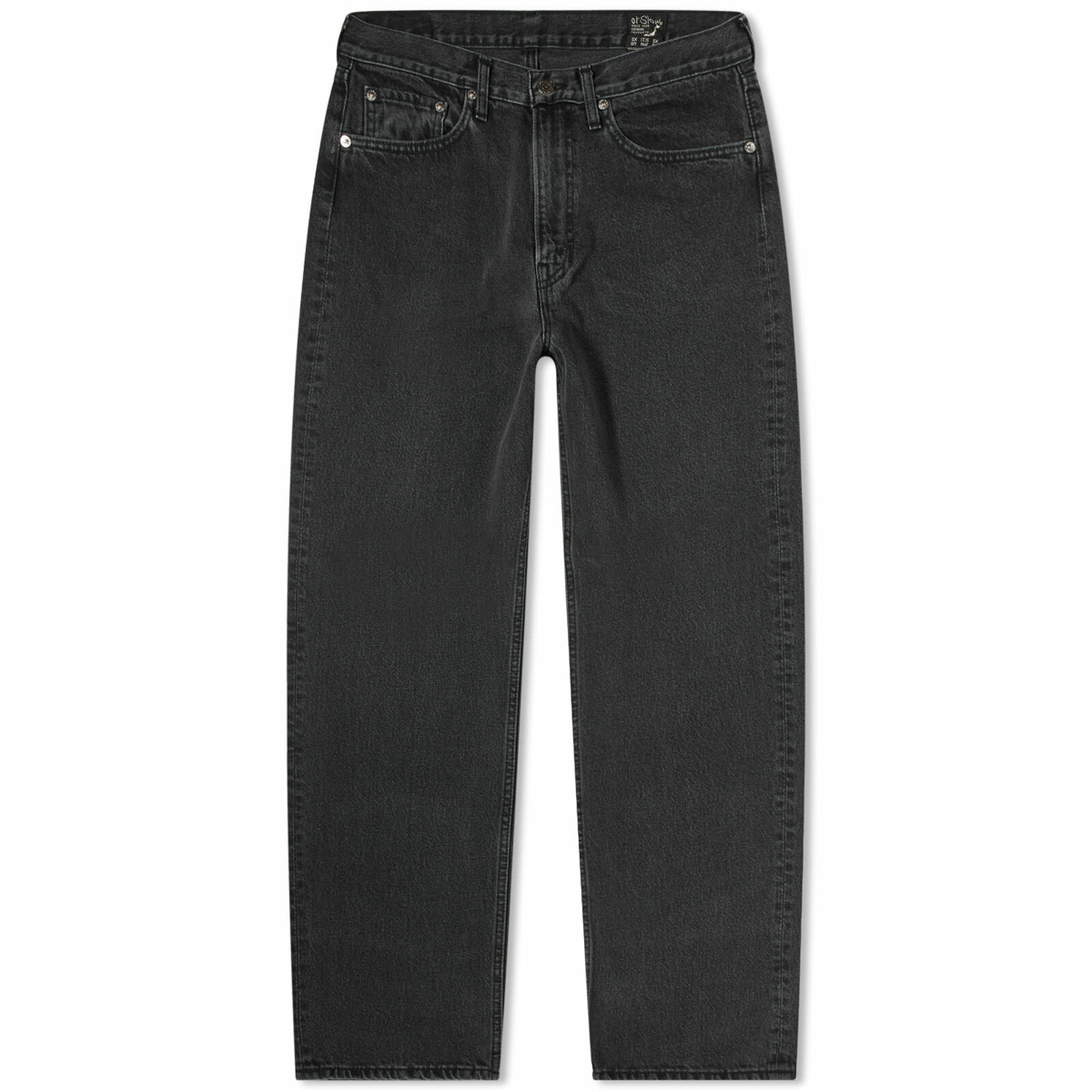 orSlow Men's 101 Dad Fit Denim Jeans in Black Stone orSlow