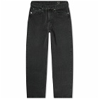 orSlow Men's 101 Dad Fit Denim Jeans in Black Stone