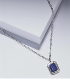 Shay Jewelry 18kt white gold necklace with lapis lazuli and diamonds