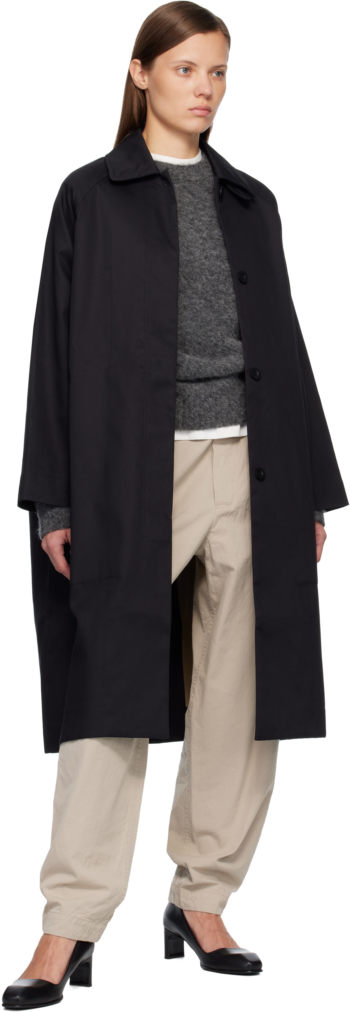 CASEY CASEY Black Carlyle Trench Coat