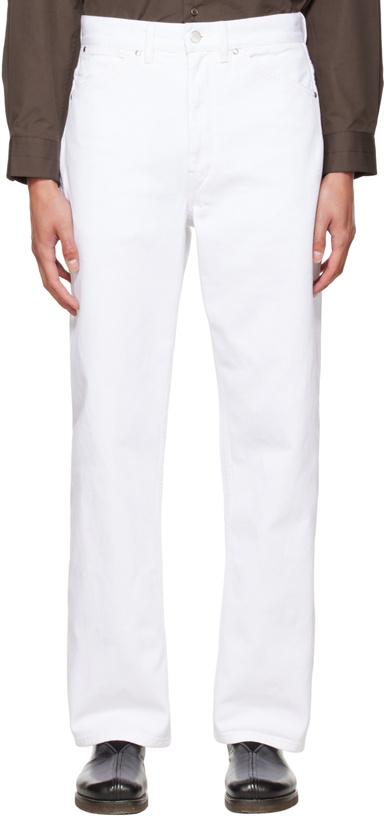 Photo: Lemaire White Seamless Jeans