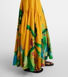 Alémais Mokshini printed cotton poplin maxi skirt