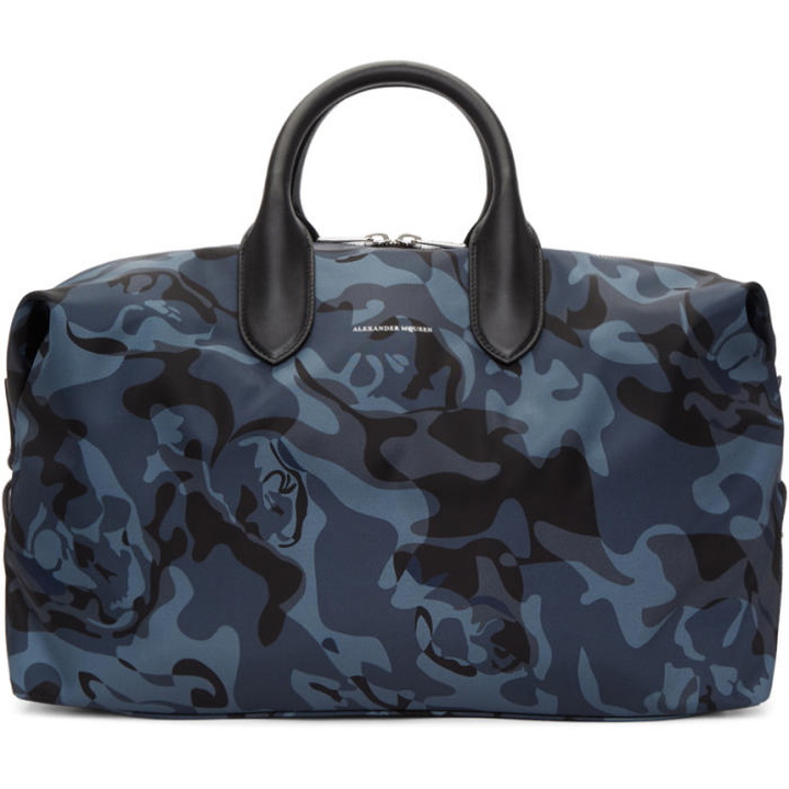 Photo: Alexander McQueen Blue Medium Holdall Duffle Bag