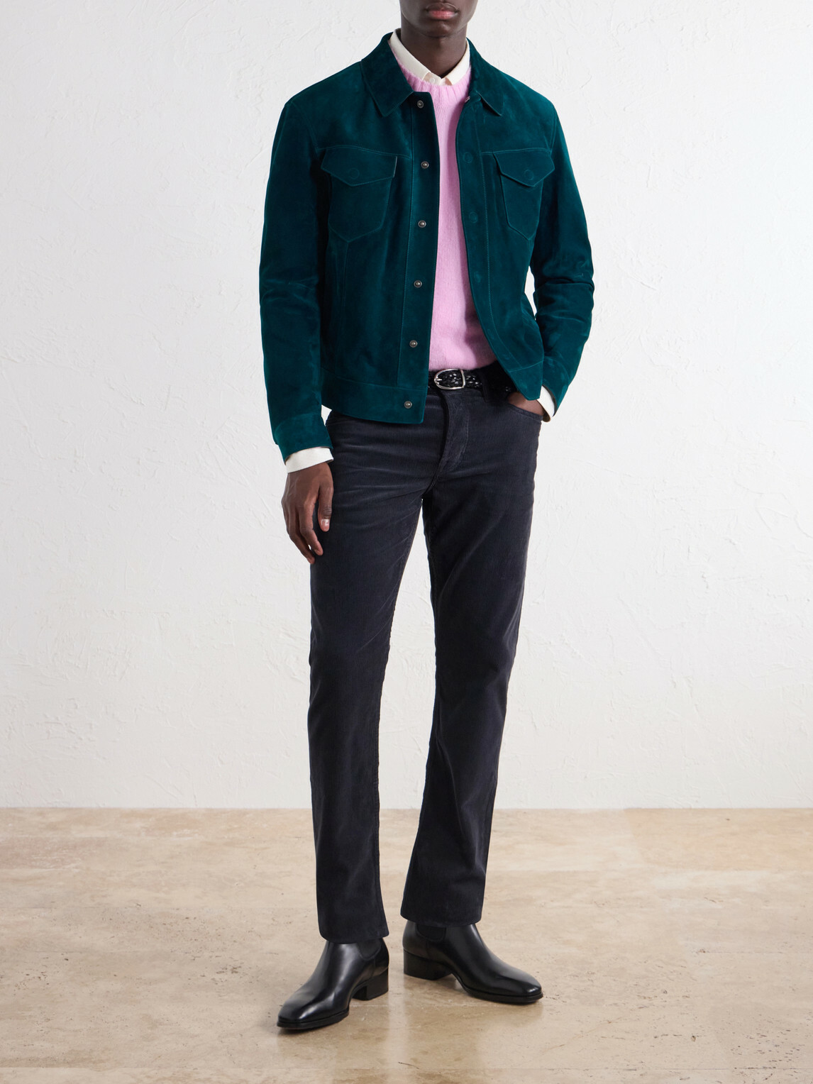 TOM FORD - Slim-Fit Cotton-Blend Corduroy Trousers - Black
