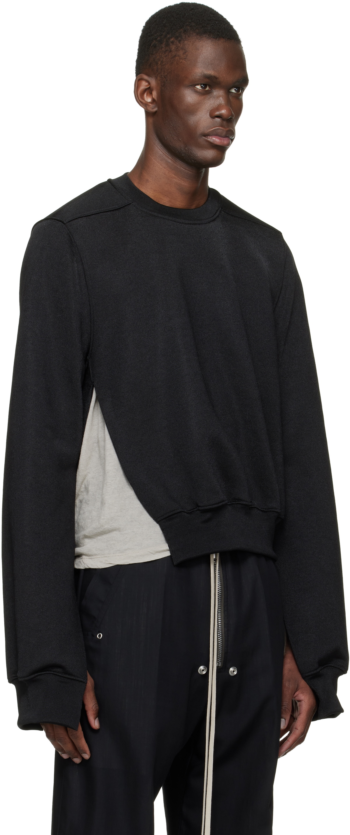 Rick Owens Black Temple Vega Sweatshirt