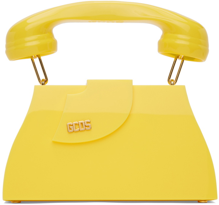 Photo: GCDS Yellow Call Me Comma Regular Bag