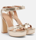 Malone Souliers Rudi 130 leather platform sandals