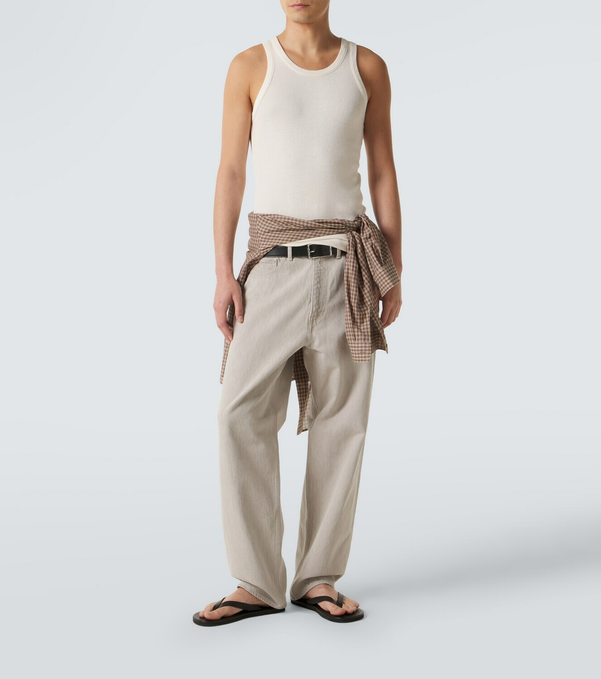 Auralee Ribbed-knit cotton tank top
