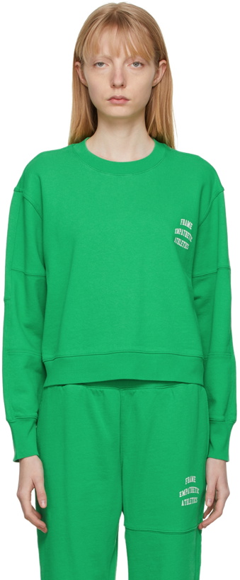 Photo: Frame Green Mixed Sweatshirt