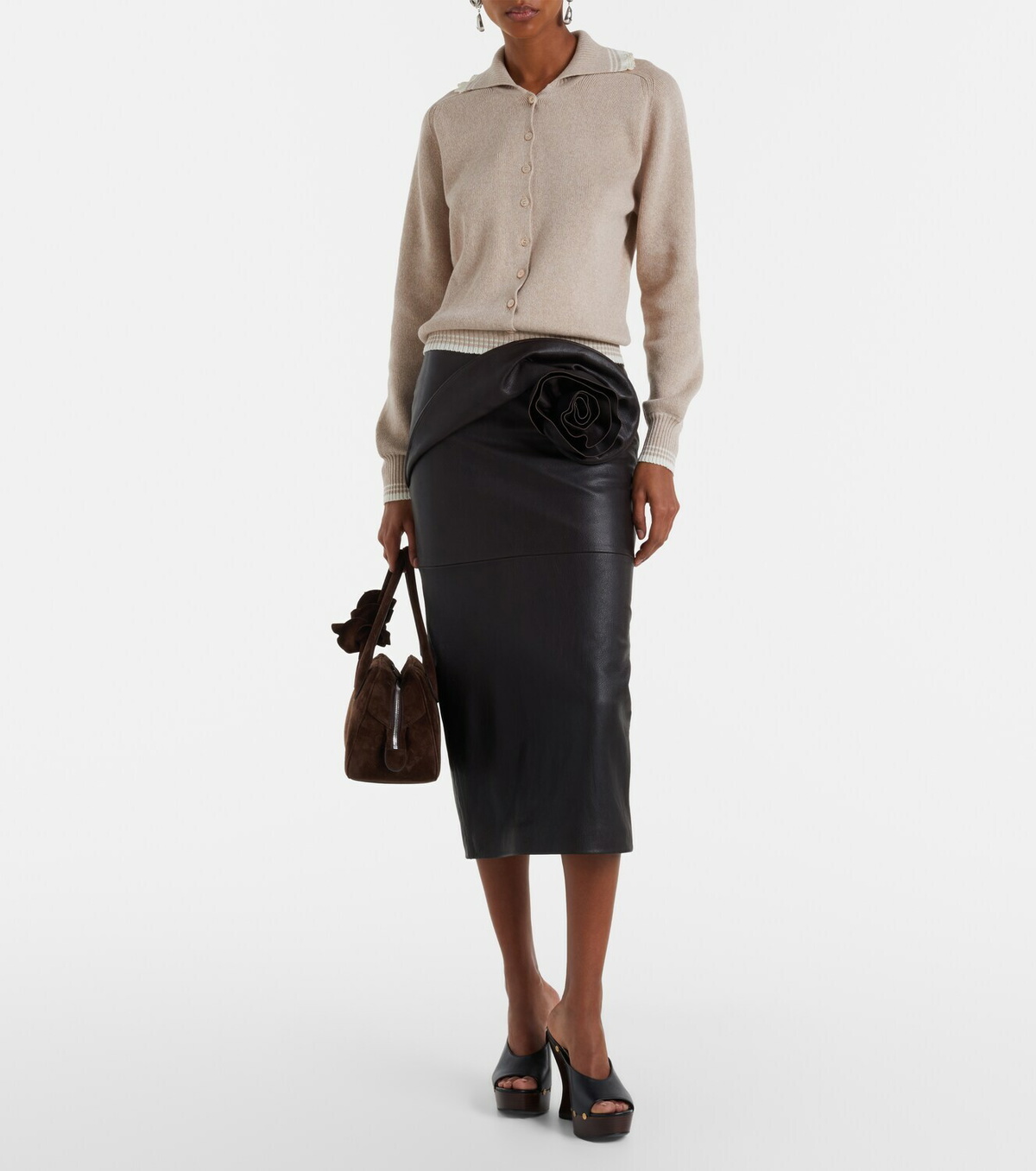 Magda Butrym Cotton and cashmere cardigan