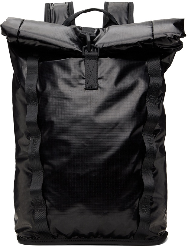 Photo: RAINS Black Sibu Rolltop Backpack