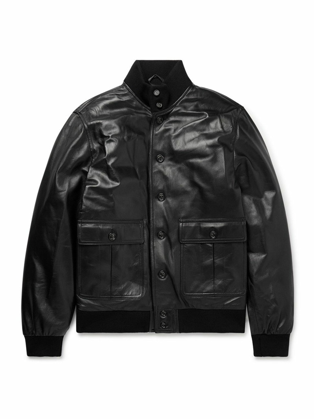 Photo: Valstar - Valstarino Leather Down Jacket - Black