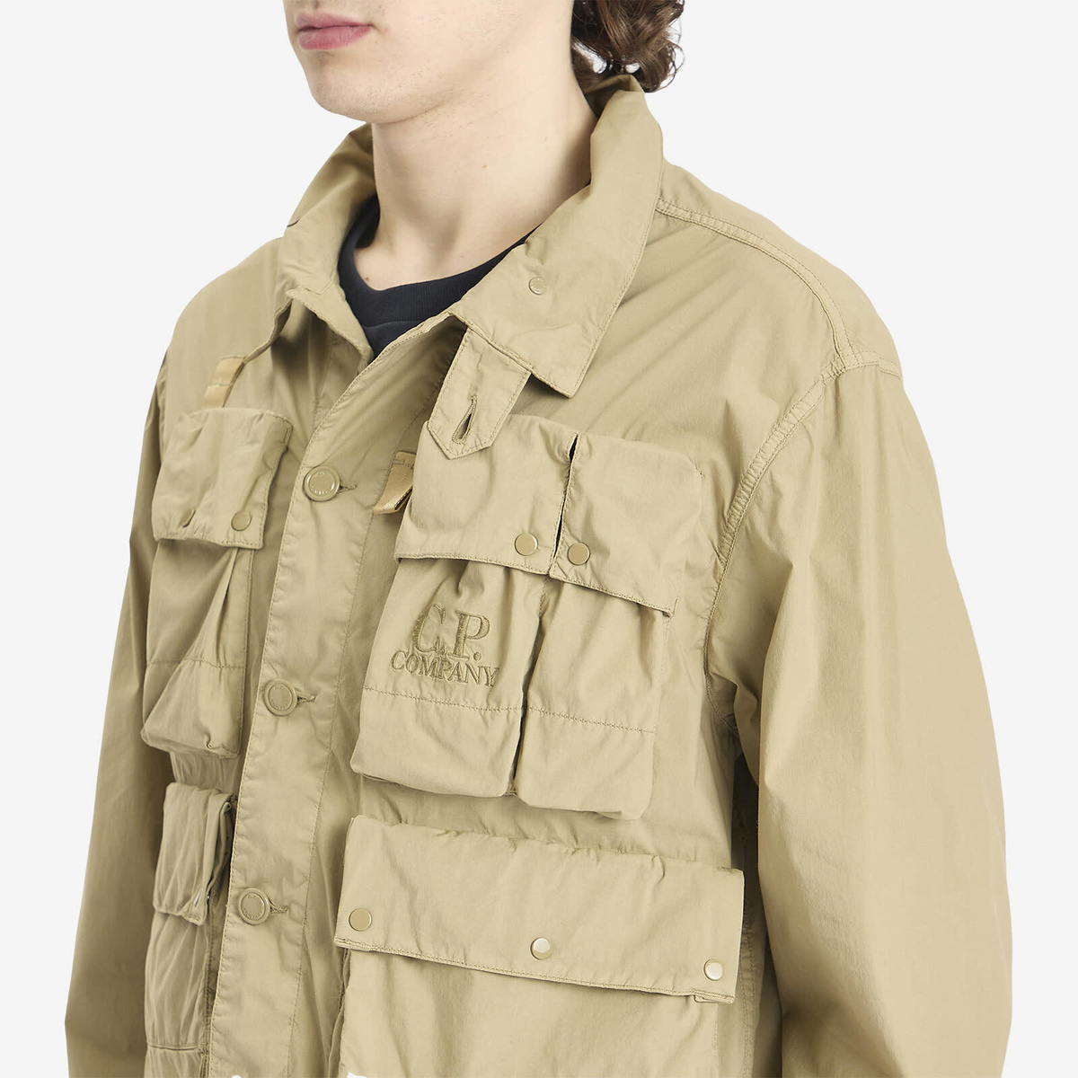 C.P. Company Men's Multi Pocket Short Jacket in Tree House C.P.