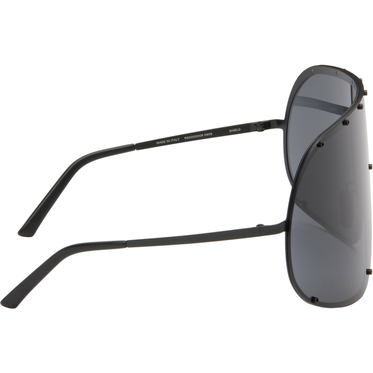 Rick Owens Black Tower Shield Sunglasses