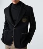 Valentino Embroidered virgin wool blazer